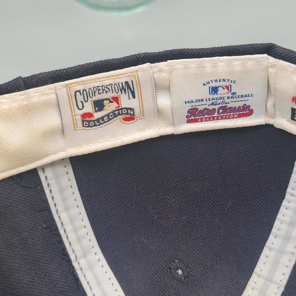 Cleveland Indians 5950 New Era 100% Wool Fitted Hat Size 8 Pro Model Cooperstown - Picture 11 of 14